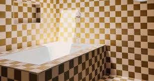 Bathroom tile work example